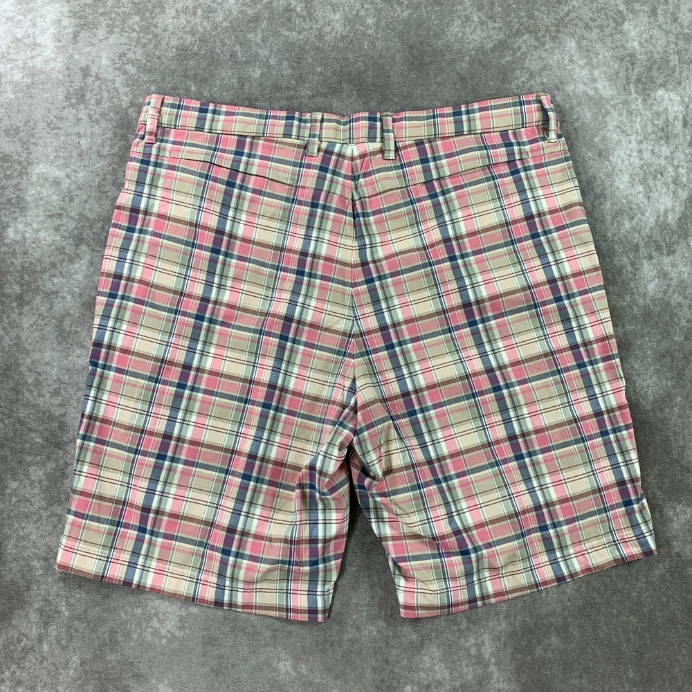 Tommy Bahama Seaside Driver Shorts Mens 36 Pink Plaid 10IN Preppy Resort Casual - Picture 9 of 10